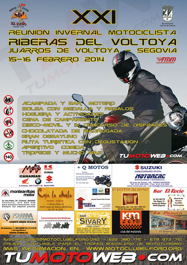 XXI Reunión Invernal Motociclista Riberas del Voltoya 2014