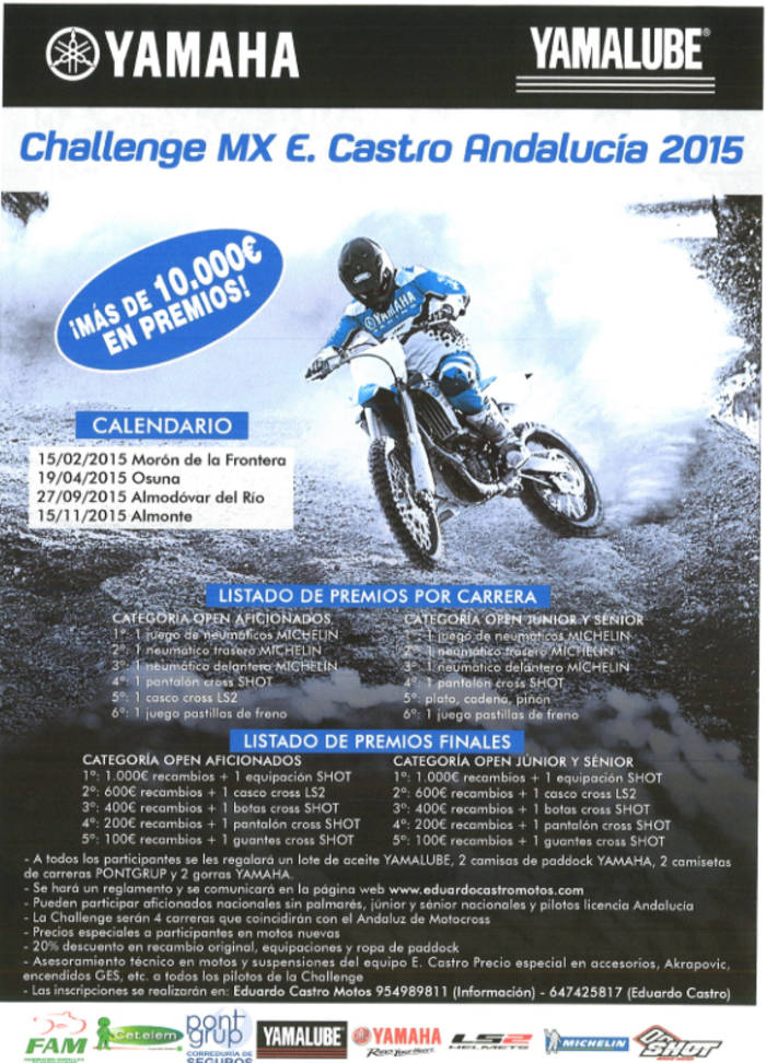 Challenge Yamaha Yamalube Castro Motocross AndalucÍa 2015