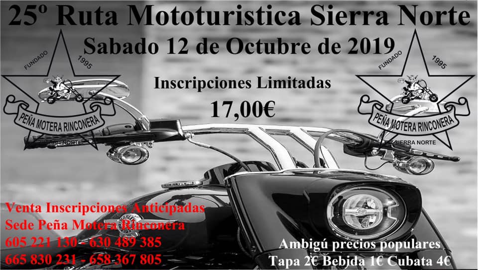 XXV Ruta Mototurística Sierra Norte 2019