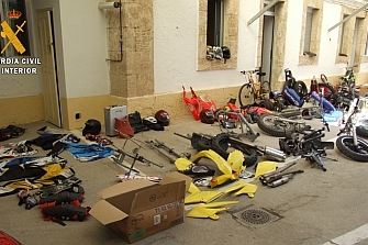 La operación `Biker´ termina con un centro de desmontaje de motos
