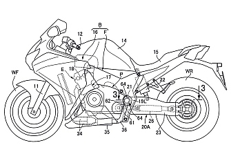 Honda patenta un silencioso integrado en el basculante