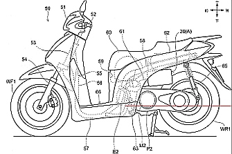 Patentes: Honda SH 300 Hybrid 2017