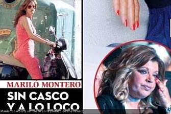 Mariló Montero se denuncia a sí misma por no llevar casco