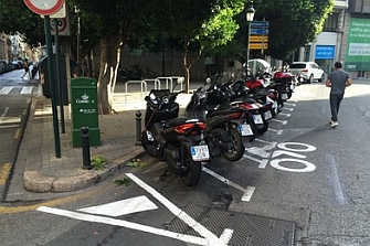 Doscientas nuevas plazas de aparcamiento para motos en Valencia