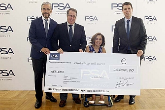 PSA dona 25.000 € a la prevención de lesiones por accidente de tráfico