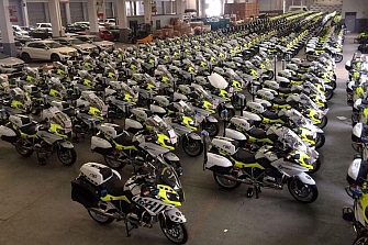 Las nuevas motos de la Guardia Civil llegan a Lugo