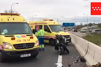 Un motorista resulta herido de gravedad en la A5