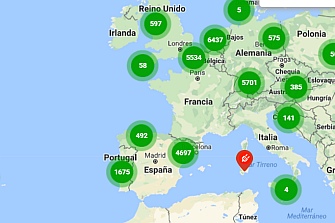 Electromaps amplia a 50.000 los puntos de recarga en Europa