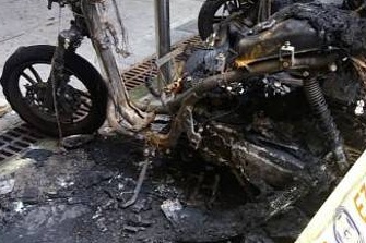 Un detenido por el incendio provocado de motos 