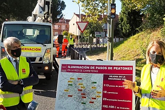 La Comunidad de Madrid instala iluminación en tramos de concentración de accidentes