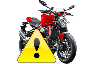 Alerta de Riesgo Ducati Monster 821, Monster 1200/1200S, Monster 1200R.