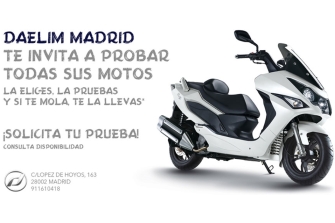 Daelim te invita a probar sus motos en Madrid