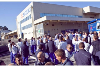 La primera jornada de huelga en la planta de Suzuki en Gijón transcurre sin incidencias