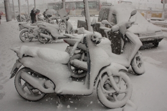 Conducción invernal de motocicletas